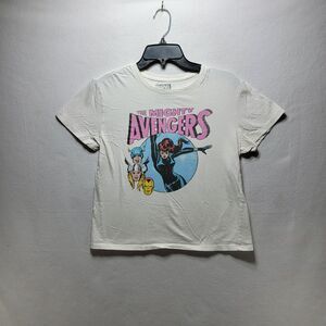 Marvel Comics Women` Avengers T-Shirt White Short Sleeve Size xs Vintage